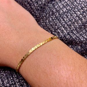 Vintage Monet "Love Amour" Gold Tone Bracelet